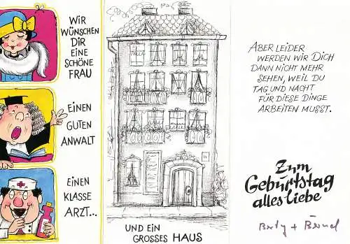 Geburtstagsklappkarte - beschrieben