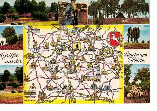 Ansichtskarte Lüneburger Heide - gelaufen 1978