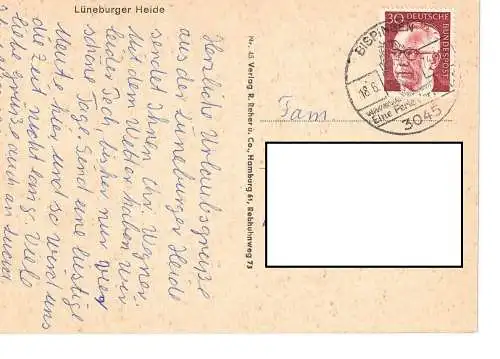 Ansichtskarte Lüneburger Heide - gelaufen 1974