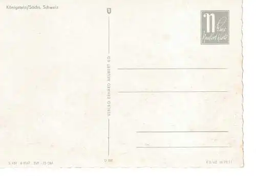 Ansichtskarte Königstein / Sächs. Schweiz - nicht gelaufen