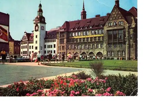 Ansichtskarte Karl Marx Stadt - Chemnitz - Rathaus - gelaufen 1984