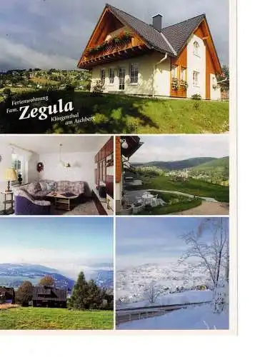 Ansichtskarte Ferienwohnung Fam. Zegula Klingenthal am Aschberg- nicht gelaufen 