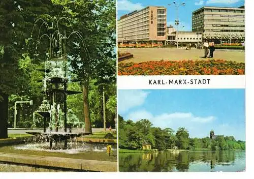Ansichtskarte Karl Marx Stadt - Chemnitz - beschrieben 1976