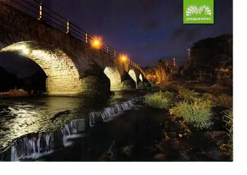 Ansichtskarte Jena - Brücke am Wehr, Jena-Burgau - nicht gelaufen