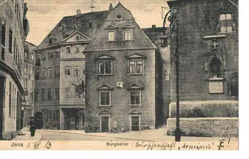 Ansichtskarte Jena Burgkeller - beschrieben 1913