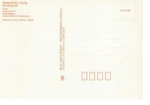 Ansichtskarte Messestadt Leipzig - Bowlingtreff - nicht gelaufen