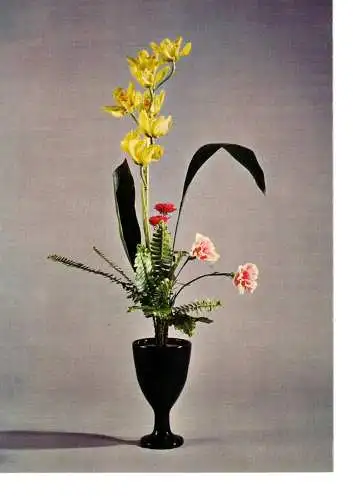 Ansichtskarte Ikebana von Yuchiku Fujiwara - Lob der Schönheit - nicht gelaufen
