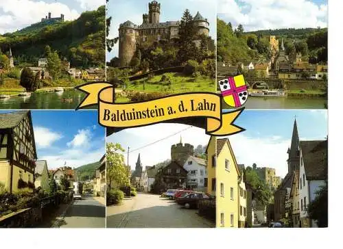 Ansichtskarte Balduinstein an der Lahn mit Schloß Schaumburg - nicht gelaufen