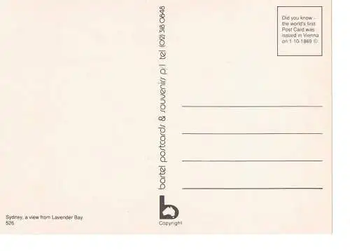 Ansichtskarte Sydney by night - A view from Lavender Bay - nicht gelaufen