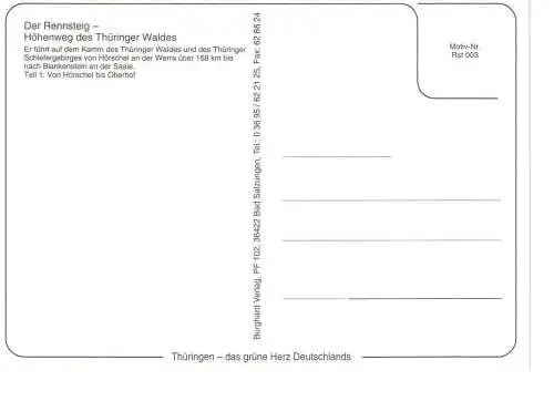 Ansichtskarte Rennsteig - nicht gelaufen 