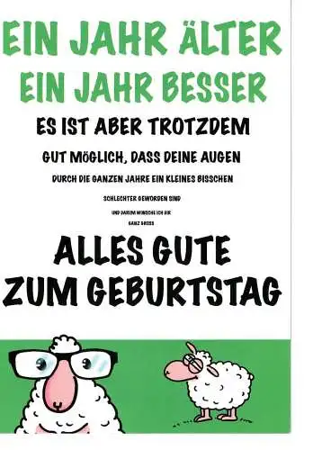 Geburtstagsklappkarte - beschrieben