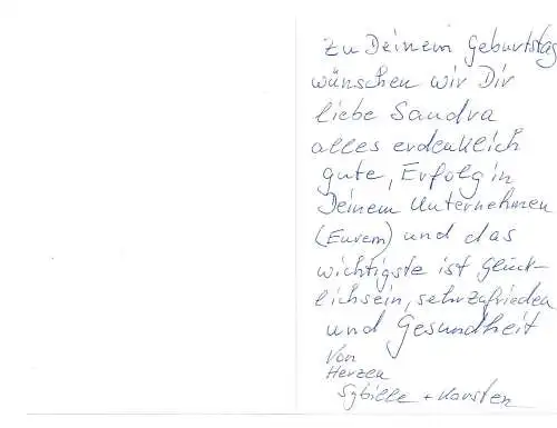 Geburtstagsklappkarte - beschrieben