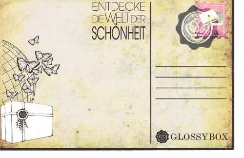 Ansichtskarte - Glossybox - Entdecke die Welt der Schönheit - nicht gelaufen