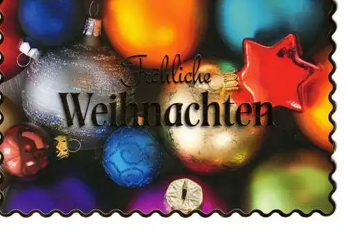 Weihnachtsklappkarte - Fröhliche Weihnachten - beschrieben