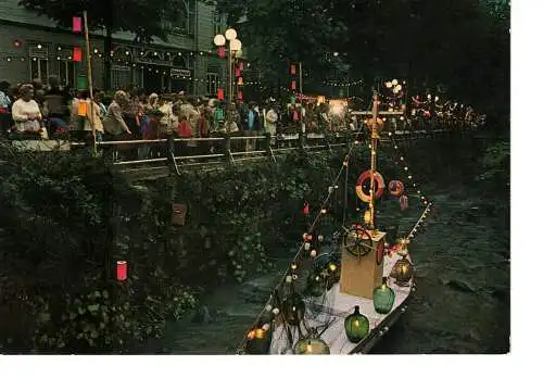 Ansichtskarte Bad Harzburg - Lichterfest an der Radau - Fussgängerzone - beschrieben