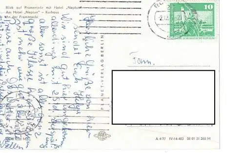 Ansichtskarte Rostock - Warnemünde - gelaufen 1977