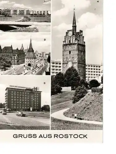 Ansichtskarte Rostock - gelaufen 1977
