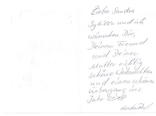 Weihnachtsklappkarte - Frohe Weihnachten und ein gutes neues Jahr - beschrieben