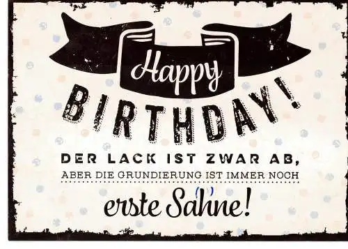Ansichtskarte Happy Birthday - beschrieben