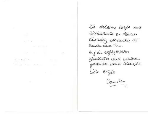 Geburtstagsklappkarte - beschrieben