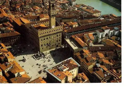 Ansichtskarte Firenze - Florenz - Signoria Platz - Ansicht vom Flugzeug gesehen - nicht gelaufen