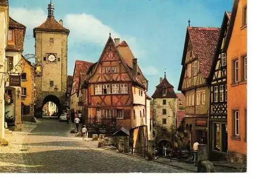 Ansichtskarte Rothenburg ob der Tauber - Plönlein - gelaufen 1975