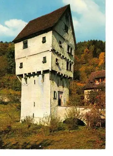 Ansichtskarte Rothenburg ob der Tauber - Das Topplerschlösschen im Taubertal - gelaufen 1976