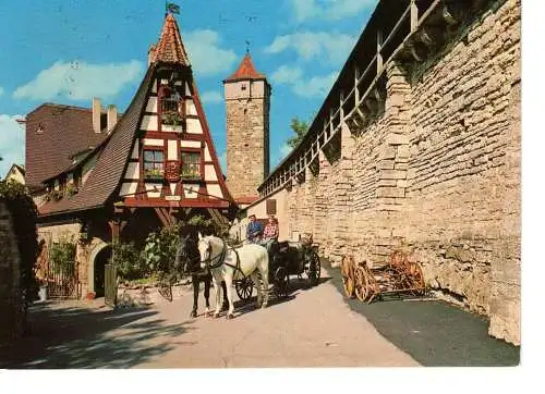 Ansichtskarte Rothenburg ob der Tauber - Alte schmiede - gelaufen 1975