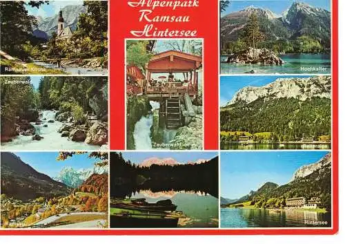 Ansichtskarte  Alpenpark Hintersee Ramsau - gelaufen 1993