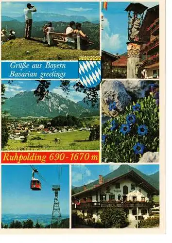 Ansichtskarte Ruhpolding - gelaufen 1992