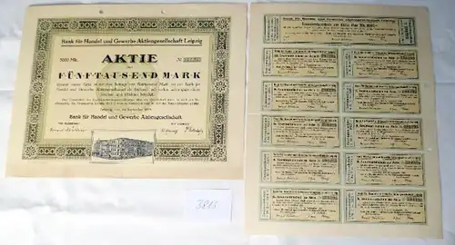 Banque pour le commerce et les affaires AG Leipzig 24.09.1923 plus renouvellement
