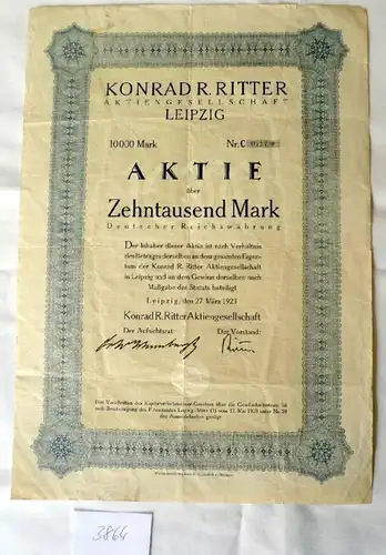 Konrad R. Ritter AG  10.000 M  Leipzig, 27.03.1923
