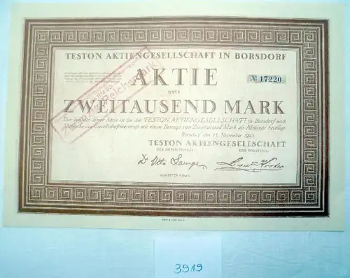 Teston AG 2.000 Mark Borsdorf, 15.11.1923