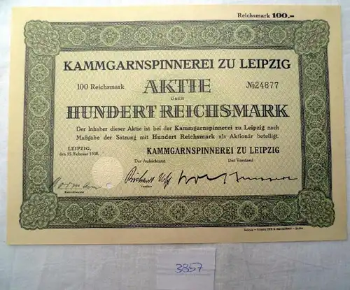 Kammgarnspinnerei zu Leipzig 100GM Leipzig, 15.02.1938
