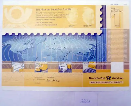 Deutsche Post AG Modellaktie, Bonn Novembre 2000