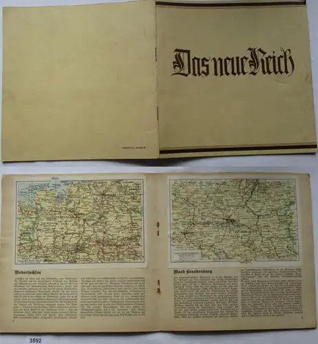 Das neue Reich. Ein Atlas des Deutschen Reiches. Gesamtübersicht und 12 Einzelkarten