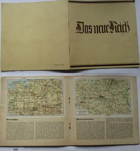 Le nouvel Empire. Un atlas du Reich allemand. Vue d'ensemble et 12 cartes individuelles