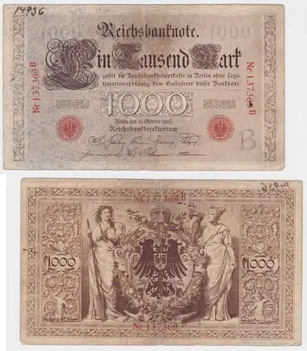 Reichsbanknote 1000 Marks.