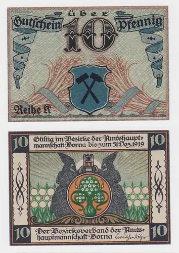 Notgeld 10 Pfennig Amtshauptmannschaft Borna