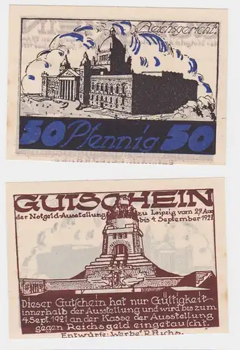 Bon de réduction 50 Pfennig Exposition de secours Leipzig 27.8. à 4.9. 1921