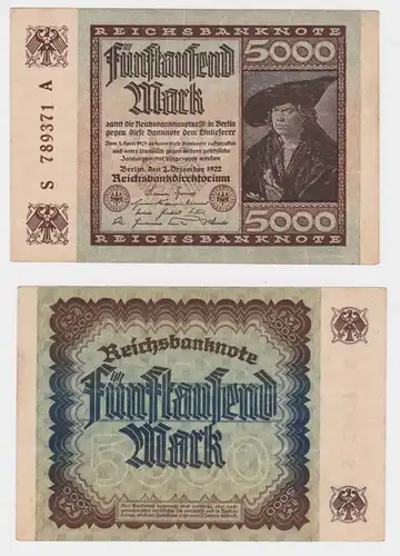 Reichsbanknote 5000 Marks.