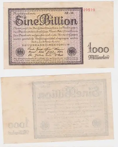 Reichsbanknote Eine Billion Mark