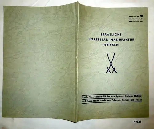 Manufacture de porcelaine de l'État de Meissen catalogue n° 70 (édition mai 1937)