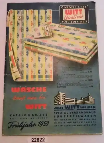 Witt Weiden Katalog Nr. 382 - Frühjahr 1959