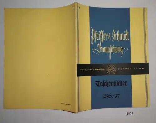 Pfeiffer & Schmidt Braunschweig - Preisliste für Taschentücher 1936/37