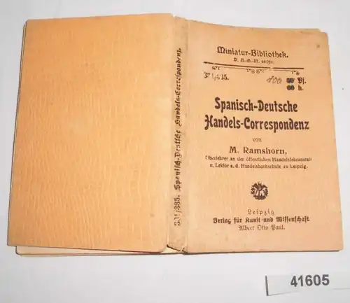 Cours de correspondance entre l'allemand et l ' espagnol (Bibliothèque miniature DRGM 68598 331/335)