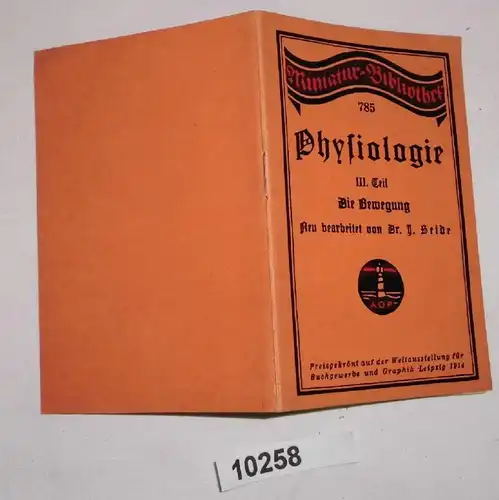 Physiologie III. Teil (Miniatur-Bibliothek 785)