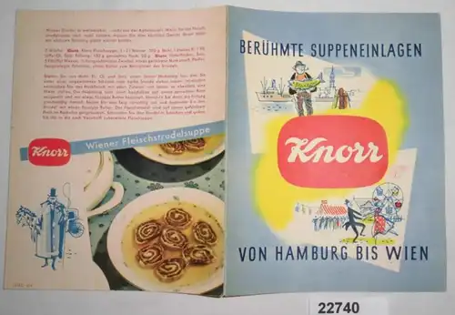 Berühmte Suppeneinlagen von Hamburg bis Wien - Knorr Werbefaltblatt