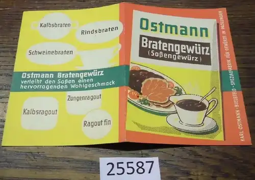 kleiner Werbeflyer: Ostmann Bratengewürz (Soßengewürz)