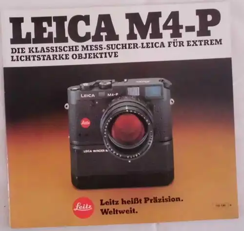 Leica M4-P Die klassische Mess-Sucher-Leica für extrem lichtstarke Objektive  - Liste 111-130 (Werbeprospekt)